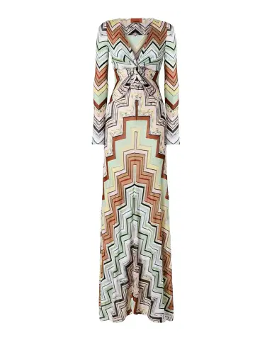 Missoni Chevron Crochet Knit Long-Sleeve Maxi Dress | Thumbnail 1 Missoni Chevron Crochet Knit Long-Sleeve Maxi Dress | Thumbnail 1