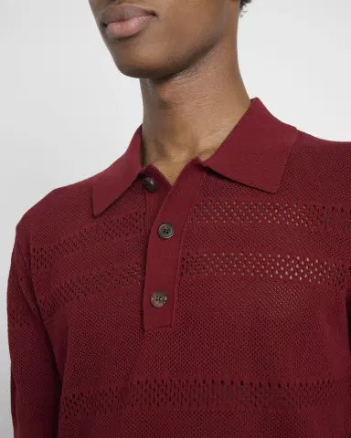 Dries Van Noten Men's Stripe Mesh Short-Sleeve Shirt | Thumbnail 4 Dries Van Noten Men's Stripe Mesh Short-Sleeve Shirt | Thumbnail 4