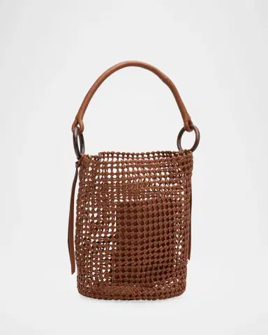 STAUD Del Mar Woven Leather Bucket Bag | Thumbnail 2 STAUD Del Mar Woven Leather Bucket Bag | Thumbnail 2