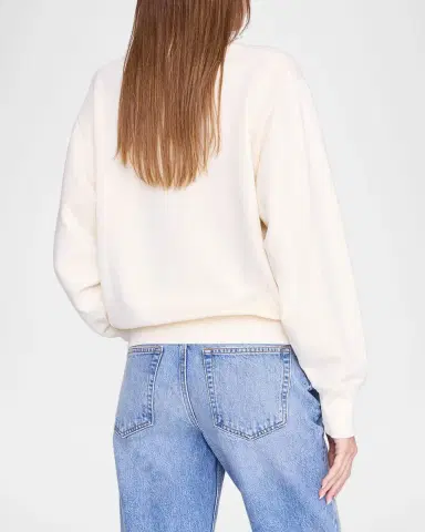 Anine Bing Harry Shrunken Crewneck Sweatshirt | Thumbnail 2 Anine Bing Harry Shrunken Crewneck Sweatshirt | Thumbnail 2
