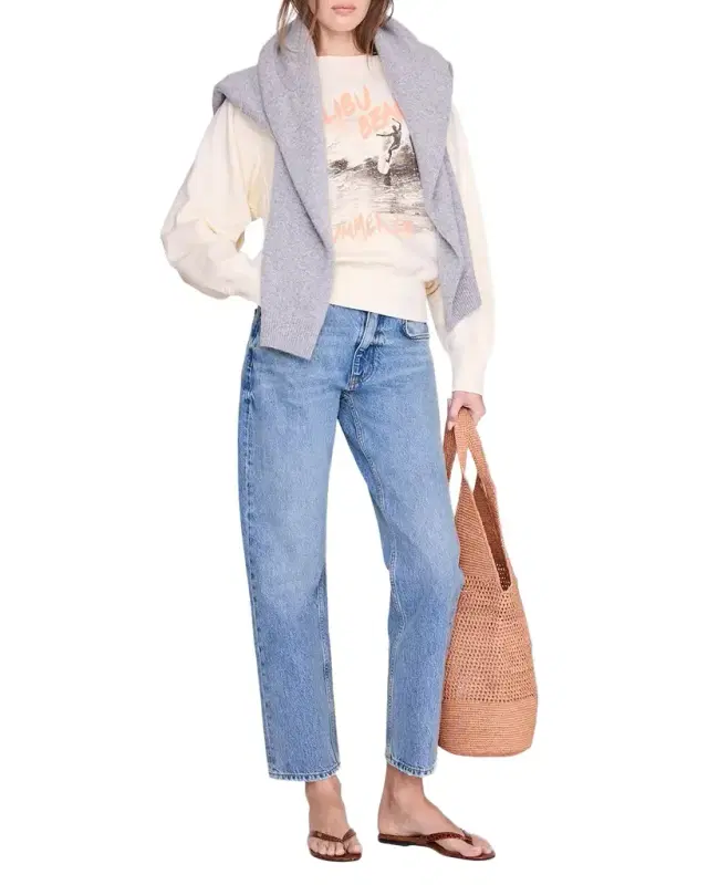 ANINE BING Harry Shrunken Crewneck Sweatshirt
