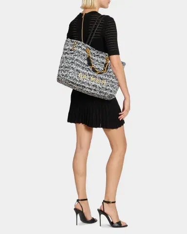 Balmain 1945 Soft Tweed Tote Bag | Thumbnail 4
