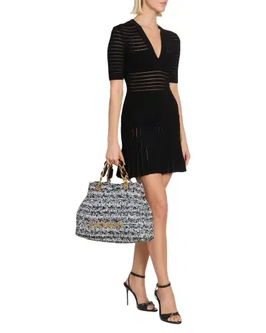 Balmain 1945 Soft Tweed Tote Bag | Thumbnail 1