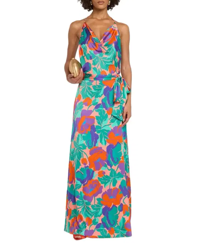 Ramy Brook Corrine Floral-Print Column Gown