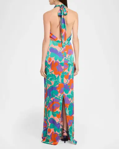 Ramy Brook Tatiana Floral-Print Halter Gown | Thumbnail 2 Ramy Brook Tatiana Floral-Print Halter Gown | Thumbnail 2