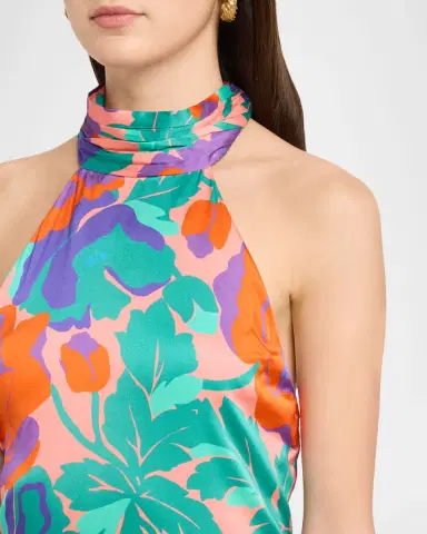 Ramy Brook Tatiana Floral-Print Halter Gown | Thumbnail 4 Ramy Brook Tatiana Floral-Print Halter Gown | Thumbnail 4