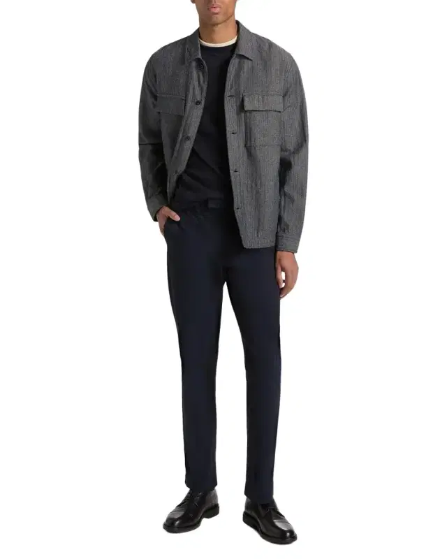 Vince Men 's Herringbone Flap-Pocket Overshirt