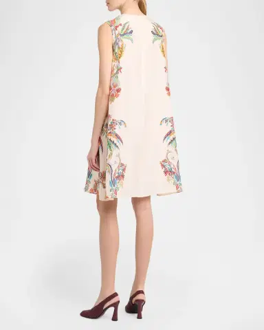 Etro Paisley-Print Silk Sleeveless Shift Dress | Thumbnail 2 Etro Paisley-Print Silk Sleeveless Shift Dress | Thumbnail 2