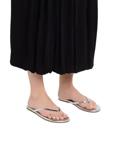 TKEES Lily Metallic Leather Flat Thong Sandals | Thumbnail 1 TKEES Lily Metallic Leather Flat Thong Sandals | Thumbnail 1