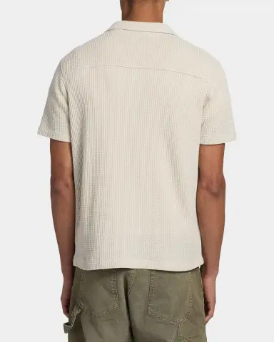 Vince Men's Macro Waffle Knit Short-Sleeve Shirt | Thumbnail 2 Vince Men's Macro Waffle Knit Short-Sleeve Shirt | Thumbnail 2