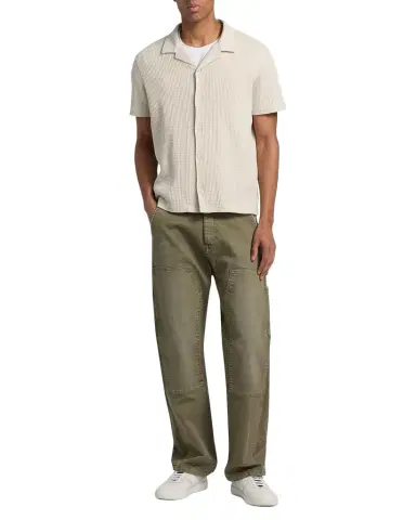 Vince Men's Macro Waffle Knit Short-Sleeve Shirt | Thumbnail 1 Vince Men's Macro Waffle Knit Short-Sleeve Shirt | Thumbnail 1