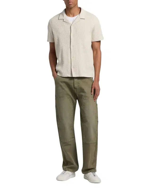 Vince Men 's Macro Waffle Knit Short-Sleeve Shirt