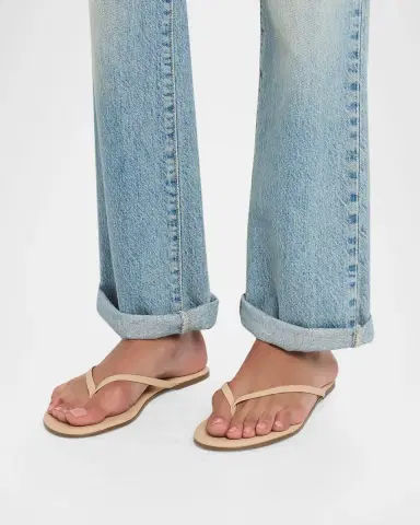 TKEES Lily Leather Flat Thong Sandals | Thumbnail 2