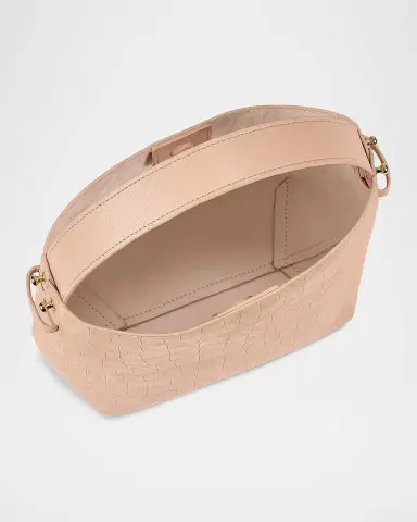 GiGi New York Selena Croc-Embossed Nubuck Leather Bucket Bag | Thumbnail 2 GiGi New York Selena Croc-Embossed Nubuck Leather Bucket Bag | Thumbnail 2