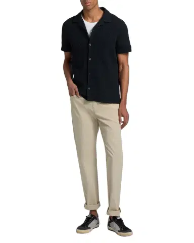 Vince Men's Macro Waffle Knit Short-Sleeve Shirt | Thumbnail 1 Vince Men's Macro Waffle Knit Short-Sleeve Shirt | Thumbnail 1