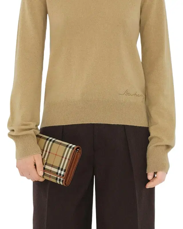 Hannah Coated Check Wallet on Chain