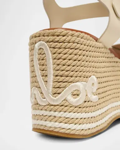 Chloé Isla Leather Espadrille Wedge Sandals | Thumbnail 2