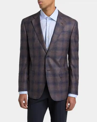 Emporio Armani Plaid Single-Breasted Jacket | Thumbnail 3 Emporio Armani Plaid Single-Breasted Jacket | Thumbnail 3