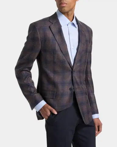 Emporio Armani Plaid Single-Breasted Jacket | Thumbnail 6 Emporio Armani Plaid Single-Breasted Jacket | Thumbnail 6