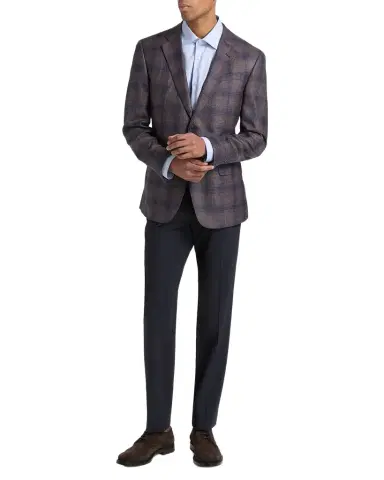 Emporio Armani Plaid Single-Breasted Jacket | Thumbnail 1 Emporio Armani Plaid Single-Breasted Jacket | Thumbnail 1