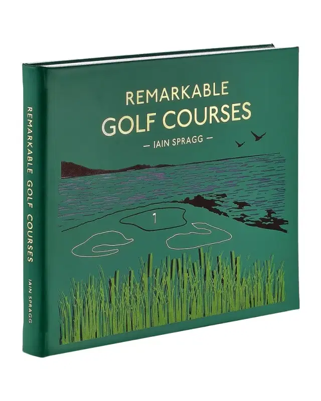 Graphic Image "Remarkable Golf Courses: The Illustrated Guide to the World's Most Wonderful Golf Courses" Leather-Bound Book by Iain Spragg