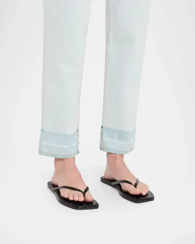 TKEES Lily Leather Square-Toe Thong Sandals | Thumbnail 2