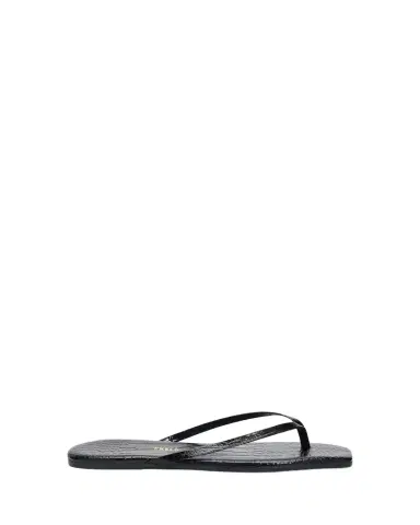 TKEES Lily Leather Square-Toe Thong Sandals | Thumbnail 1