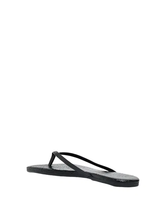 Tkees Lily Leather Square-Toe Thong Sandals