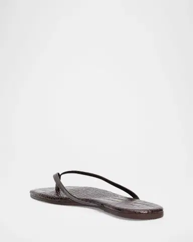 TKEES Lily Leather Square-Toe Thong Sandals | Thumbnail 3