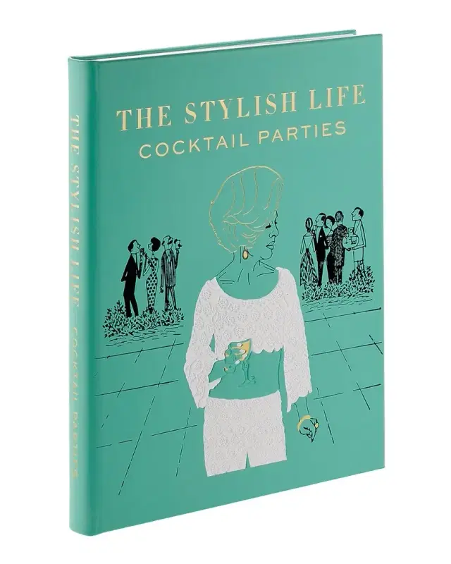 Graphic Image "The Stylish Life: Cocktail Parties" Leather-Bound Book by Elizabeth Smith