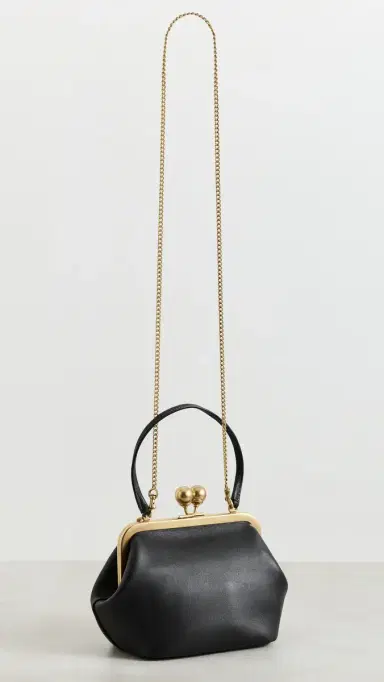 Coach Glovetanned Leather Kisslock Frame Bag Black One Size | Thumbnail 5