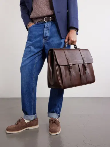 Brunello Cucinelli Leather Briefcase - Men | Thumbnail 2 Brunello Cucinelli Leather Briefcase - Men | Thumbnail 2