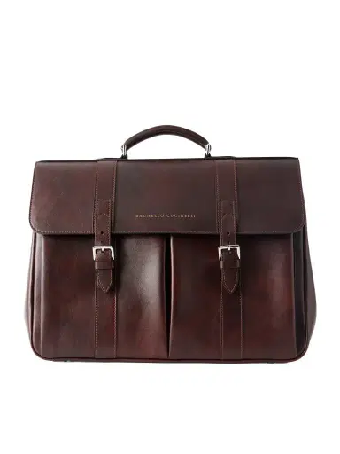 Brunello Cucinelli Leather Briefcase - Men | Thumbnail 1 Brunello Cucinelli Leather Briefcase - Men | Thumbnail 1