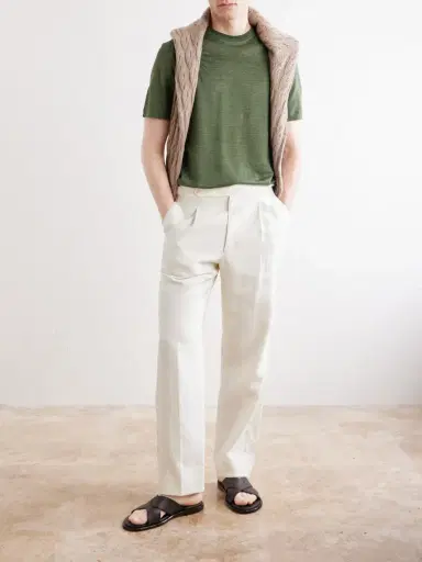 Zegna Oasi Knitted Linen T-Shirt - Men | Thumbnail 2 Zegna Oasi Knitted Linen T-Shirt - Men | Thumbnail 2