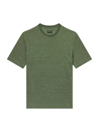 Zegna Oasi Knitted Linen T-Shirt - Men | Thumbnail 1 Zegna Oasi Knitted Linen T-Shirt - Men | Thumbnail 1