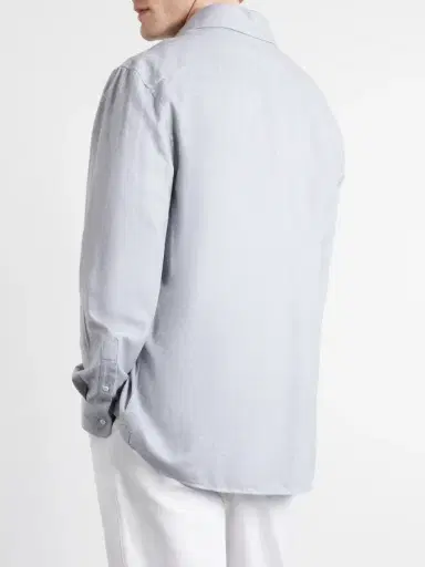 Brunello Cucinelli Herringbone Cotton and Lyocell-Blend Shirt - Men | Thumbnail 4 Brunello Cucinelli Herringbone Cotton and Lyocell-Blend Shirt - Men | Thumbnail 4