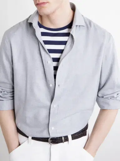 Brunello Cucinelli Herringbone Cotton and Lyocell-Blend Shirt - Men | Thumbnail 5 Brunello Cucinelli Herringbone Cotton and Lyocell-Blend Shirt - Men | Thumbnail 5