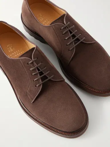 Brunello Cucinelli Suede Derby Shoes - Men | Thumbnail 5