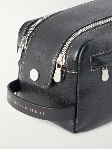 Brunello Cucinelli Leather Wash Bag - Men | Thumbnail 3 Brunello Cucinelli Leather Wash Bag - Men | Thumbnail 3