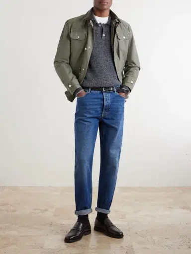 Brunello Cucinelli Alpaca-Blend Polo Sweater - Men | Thumbnail 2 Brunello Cucinelli Alpaca-Blend Polo Sweater - Men | Thumbnail 2