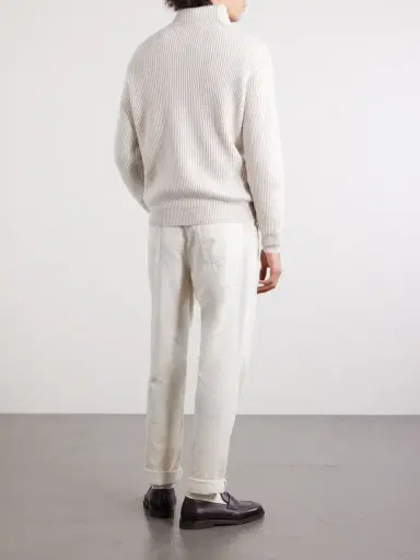 Brunello Cucinelli Ribbed Cashmere Rollneck Sweater - Men | Thumbnail 4