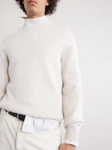 Brunello Cucinelli Ribbed Cashmere Rollneck Sweater - Men | Thumbnail 5