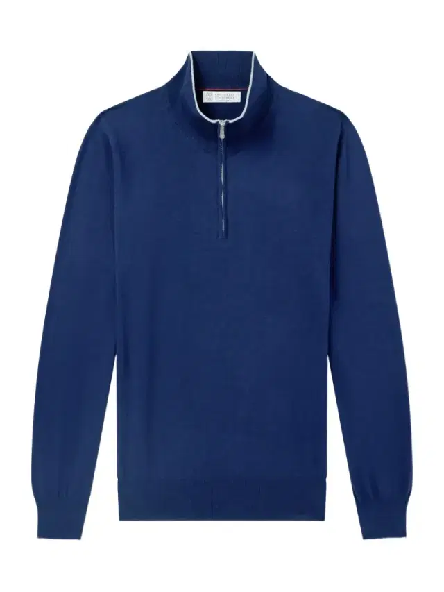 Brunello Cucinelli Cotton and Cashmere-Blend Half-Zip Sweater - Men