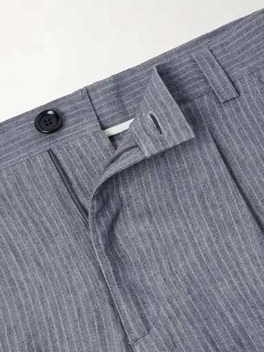 Oliver Spencer Morton Straight-Leg Pleated Striped Linen Suit Trousers - Men | Thumbnail 6 Oliver Spencer Morton Straight-Leg Pleated Striped Linen Suit Trousers - Men | Thumbnail 6
