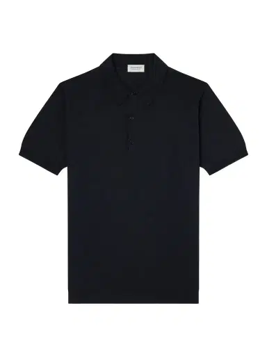 John Smedley Macloud Knitted Merino Wool Polo Shirt - Men | Thumbnail 1