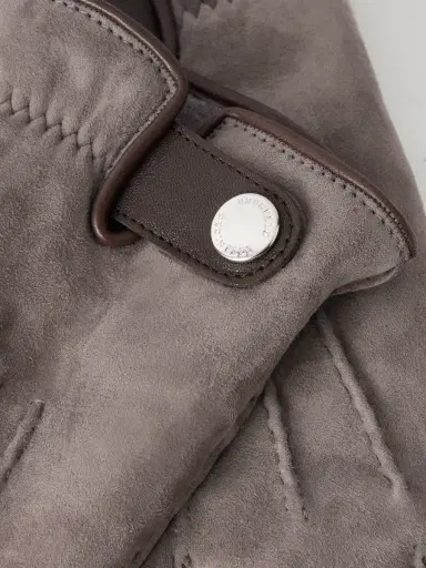 Brunello Cucinelli Leather-Trimmed Suede Gloves - Men | Thumbnail 2