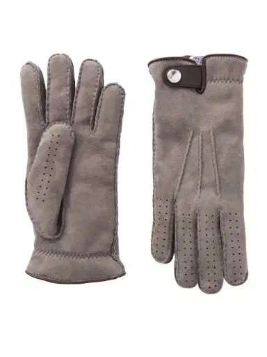 Brunello Cucinelli Leather-Trimmed Suede Gloves - Men | Thumbnail 1