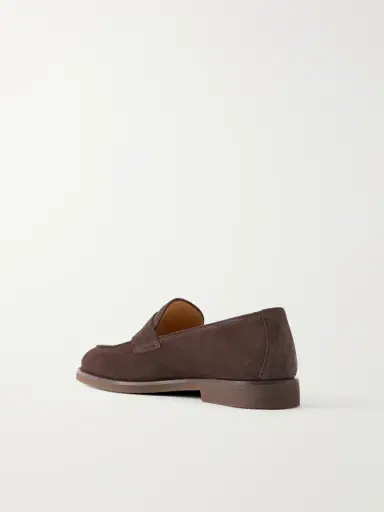 Brunello Cucinelli Flex Suede Penny Loafers - Men | Thumbnail 4