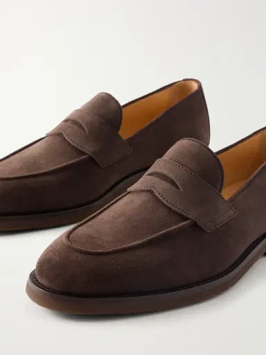 Brunello Cucinelli Flex Suede Penny Loafers - Men | Thumbnail 5