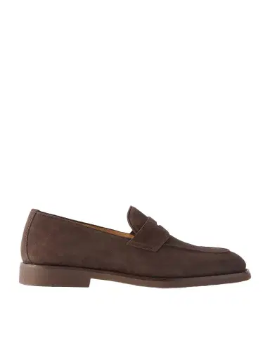 Brunello Cucinelli Flex Suede Penny Loafers - Men | Thumbnail 1